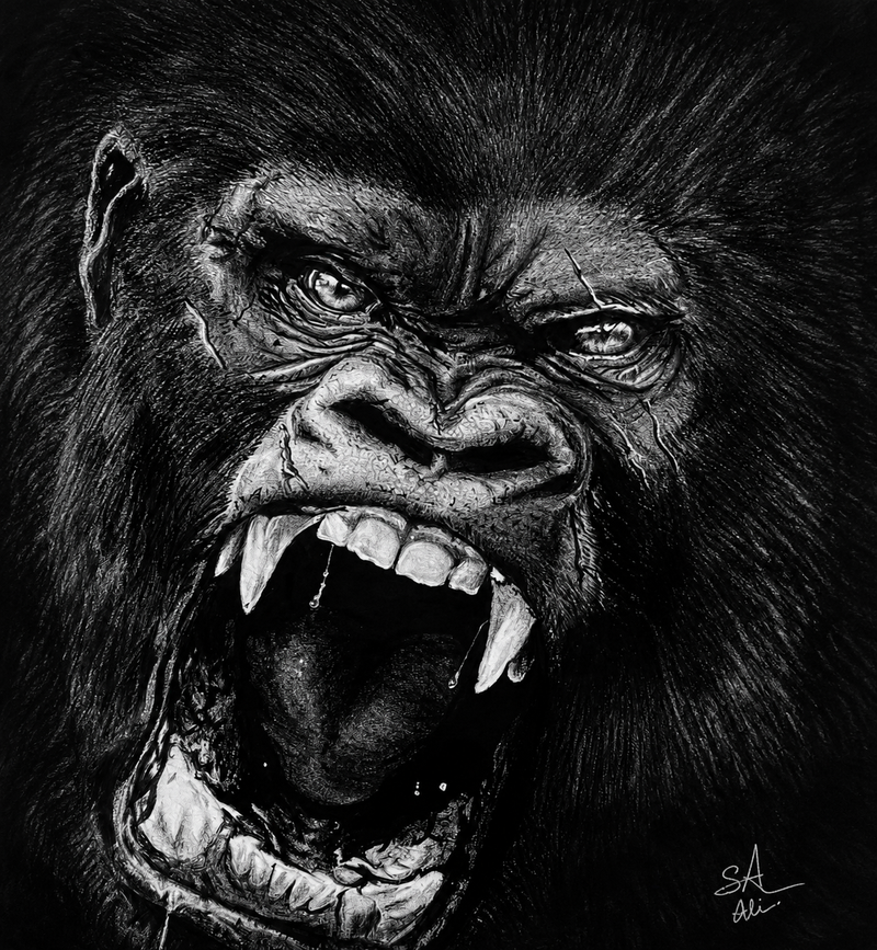 "Primal Force" – Limited Edition Hand-Drawn Charcoal Art Print